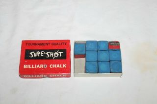 Vintage Box Sure Shot Billiard Chalk
