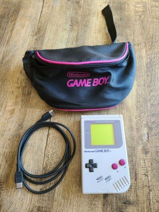 Classic Vintage Nintendo Game Boy,  Fanny Pack,  Data Cable