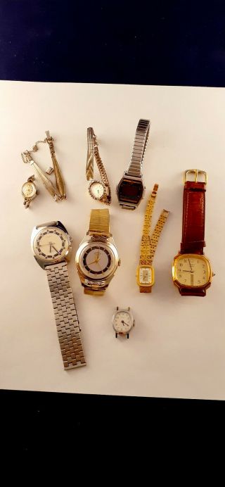 8 X Vintage Wristwatches Of Various Brands