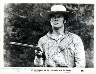 American Actor & Film Director Clint Eastwood,  Signed Vintage Outdoor Photo.