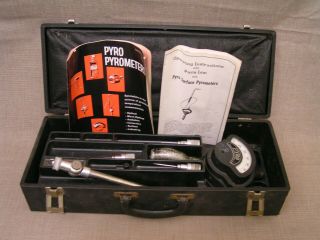 Vintage Pyro Usa Surface Pyrometer W/case,  Accessories & Papers.  0 - 600 Degrees F