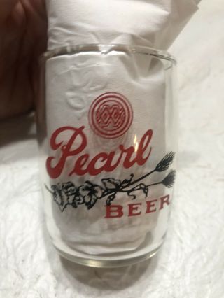 - Vintage Pearl Beer 3” Barrel Glass,  San Antonio,  Texas