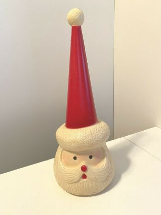 Vintage Union Products Christmas Small Santa Cone Head Blow Mold 13” Tall