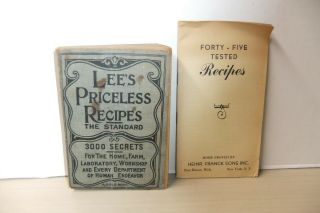 Lee’s Priceless Recipes 3000 Secrets For The Home And More Vintage Book,  1926