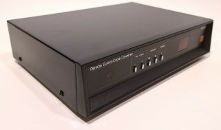 VINTAGE TV CABLE BOX 1980s PAY TELEVISION CATV CONVERTER w/ REMOTE GEMINI AD6000 2