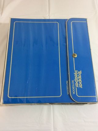 Vintage Trapper Keeper Blue 29096 Hook Loop 3 Ring Binder Blue Portfolio Folders