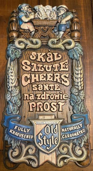 Vintage Old Style Beer Sign Skal Salute Cheers Bubble Sign