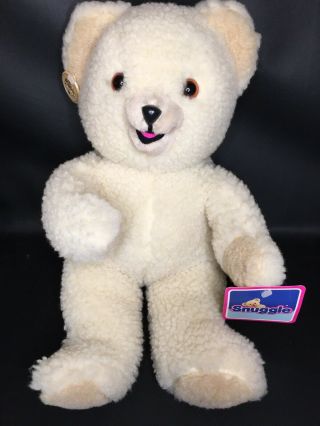 Vtg Snuggle Teddy Bear Fabric Softener 1986 16 " Plush Stuffed Animal Russ W Tags