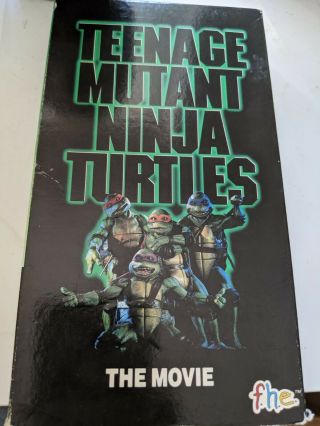 Vintage 1990 Teenage Mutant Ninja Turtles The Movie Vhs Tape F.  H.  E.  Tmnt Power