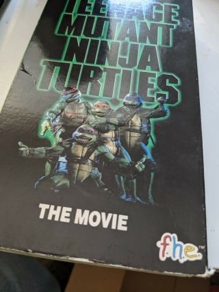 Vintage 1990 Teenage Mutant Ninja Turtles The Movie VHS Tape f.  h.  e.  TMNT power 2