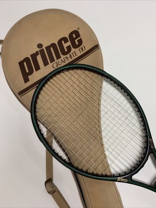 Vintage Prince Graphite 110 Tennis Racquet Cover 4 3/8 Grommets,  Strings