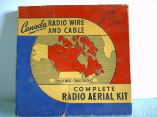 Vintage Canada Radio Wire and Cable Aerial Kit W/Box & Instructions 2
