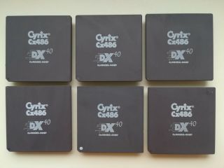 Cyrix Cx486dx - 40gp 486dx - 40 486dx Vintage Cpu,  Gold,  Top