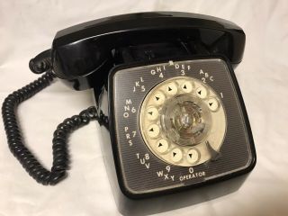 Vintage Gte Automatic Electric Telephone Black Rotary Dial Phone