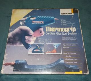 Vintage Emhart Thermogrip Electric Cordless Hot Glue Gun System 1987 Great