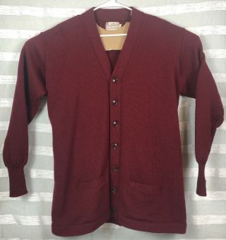 Vintage Alabama Crimson Tide 1950s Fred Sington Sweater Knitted 100 Wool Parka