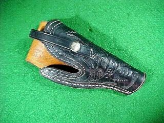 Vintage Tooled Leather Small Frame Holster Owb Right Hand