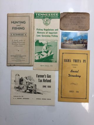 Hunting And Fishing In Tennessee Pamphlet 1933 And1952 Tn Fishing Booklet