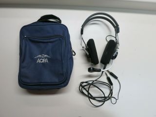Aviation Headset Vintage Telex Mrb 2400,  With Carry Bag