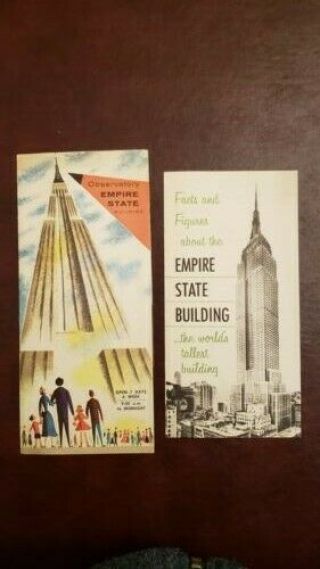 Two Vintage 1950’s Empire State Building Observatory Brochures
