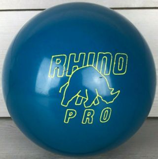 Vintage Brunswick Rhino Pro 15 Lb.  Bowling Ball – Blue Vtg Ggh5592 Drilled