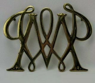 Vintage Brass Trivet Vmc Virginia Metalcrafters William And Mary