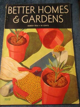 Vintage Better Homes & Gardens Mar 1934,  Frame Cover Art,  Lynn Bogue Hunt Art