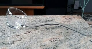 Vintage Clear Glass Punch Bowl Ladle W/pour Spout