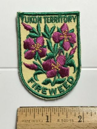 Fireweed Yukon Territory Flower Plant Canada Canadian Souvenir Embroidered Patch