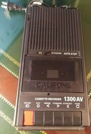 Vintage Califone 1300av Portable Cassette Tape Recorder Player Deck Black