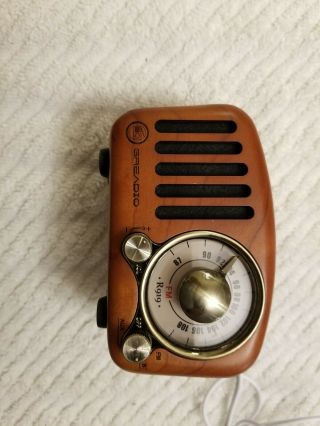 Vintage Radio Retro Bluetooth Speaker - Greadio Walnut Wooden Fm Radio