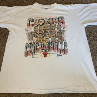 Vintage 1991 Nba World Champion Chicago Bulls Basketball Xl Shirt Salem Sports