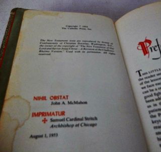 Vintage 1954 THE LIFE OF CHRIST Prayerbook - Catholic Press - John O ' Connell 3