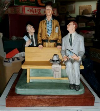 Vintage Norman Rockwell Museum Freedom Of Speech Wood Stand