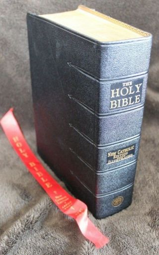Vintage Leather Illustrated Catholic Edition Bible