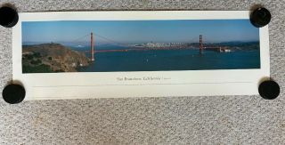 1995 San Francisco Panoramic Poster - Golden Gate Bridge - Series 3