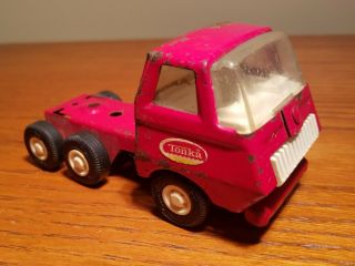 Vintage Tonka Semi Truck Cab - Red - Pressed Steel Metal Small 4 1/2 " Long