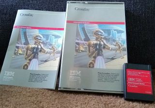 Crossfire Video Game Vintage 1983 Cartridge 1.  0 For Ibm Pcjr Personal Computer