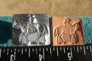 Leather Tools/ Vtg Craftool 1 " Stamp 2d/ 3d 8314 Horse & Rider