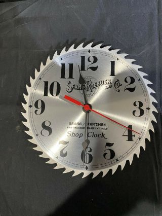 Vintage Sears Roebuck And Co.  Craftsman Shop Clock 10 " Saw Blade Not