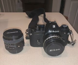 Vintage Nikon Em Film Camera W/ 50mm 1:1.  8 Series E Lens & Promaster