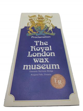 The Royal London Wax Museum Vintage Brochure Niagara Falls Ontario Tour Pam