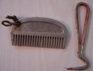 Vintage Horse Mane Comb And Hoof Pick