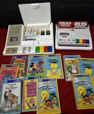 2 Vintage Childrens Talk & Play Devices Playschool Sesame Street Cassettes