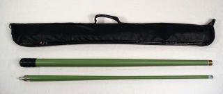 Vintage 57 " Willie Mosconi Green Aluminum Billiards Pool Cue 22 Oz Heavy Weight