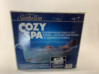 Vintage Sunbeam Cozy Spa Soft Bath Mat Bubble Jet Home Bathtub Hot Tub Jacuzzi