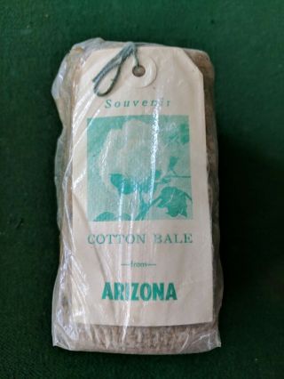 Cotton Bale From Arizona Souvenir.