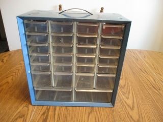 Vintage Blue Akro - Mils Akro Mils 26 Drawer Metal Cabinet Storage Nuts Bolts