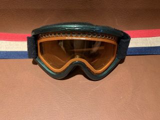 Vintage? Oakley Ski Snowboard Snow Winter Goggles With O Strap Green