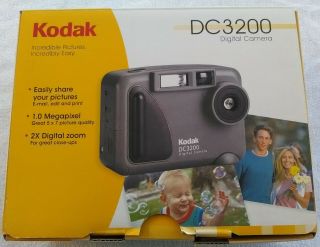 Vintage Kodak Dc3200 1.  0mp Digital Camera W/ Accessories/memory Card
